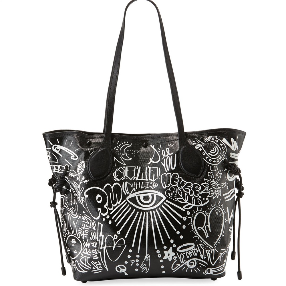 RARE (Black) REBECCA MINKOFF STELLA PRINTED WORK